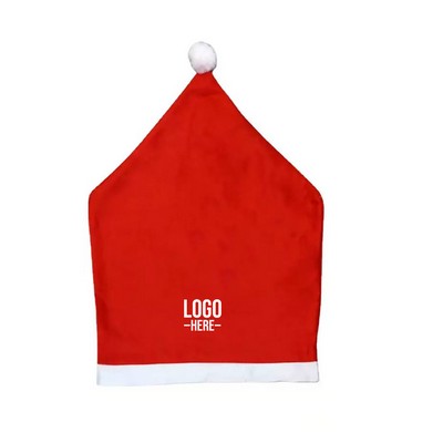 Santa Hat Shapes Christmas Chair Cover
