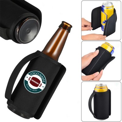 Neoprene Beer & Slim Can Cooler Sleeve with Handle