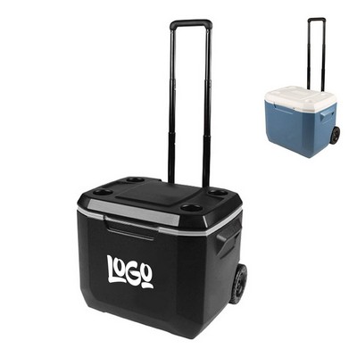 50L Rolling Cooler Box –Insulated Portable Chest for Camping