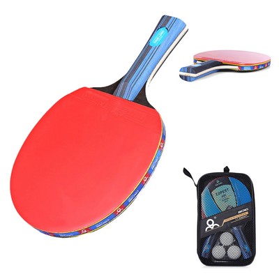 Professional Table Tennis Racket Set with Balls and Carry Case