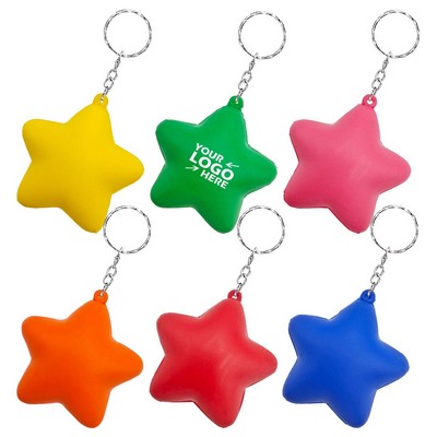 Pu Star Shaped Keychain