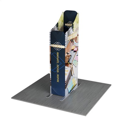 6.5' Magnetic Modular Fabric Display- Two Sloped & Straight Banner Stands (Single Sided)