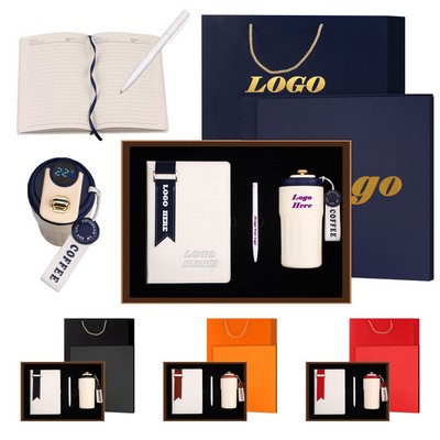 Premium A5 Business Notebook Gift Box Set with Tumbler