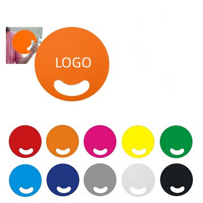 Round Plastic Die-Cut Hand Fan