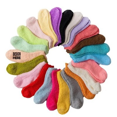 Plush Comfort Women's Fuzzy Socks Cozy Fluffy Comfy(Ocean)