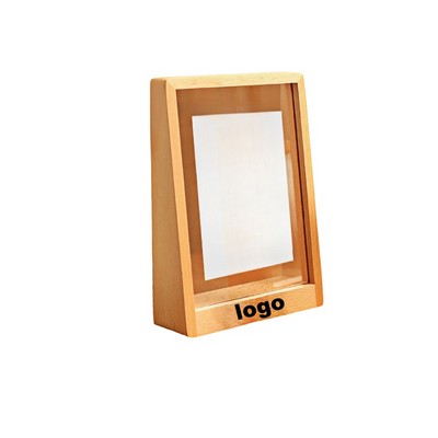 Acrylic Wood U Shaped Desktop Photo Display Stand