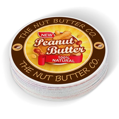 5" Full Color Indoor Paper Stickers - Circle