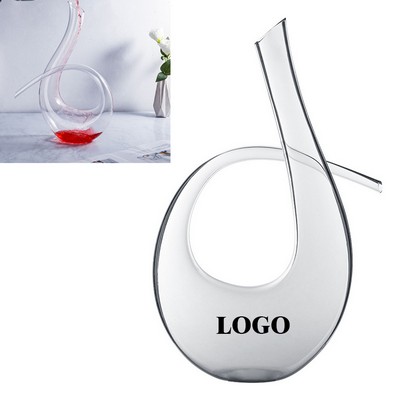 50 Oz. U-Shaped Crystal Glass Decanter