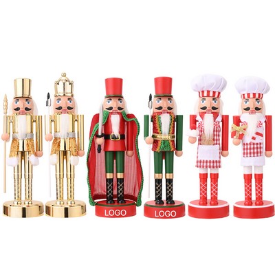 Christmas Nutcracker Soldier Figurine with Lights Standing Tin Soldier Ornament Decoration