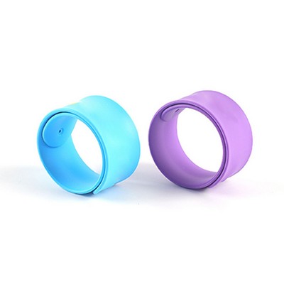 Silkscren Printed Silicone Slap Wristband