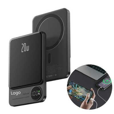 Thin Magsafe Type-C Lightning Screen 10000 Mah Power Bank