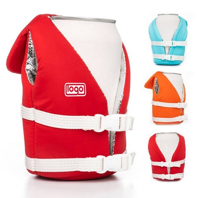 Life Vest Beverage Can Insulated Cooler Sleeve