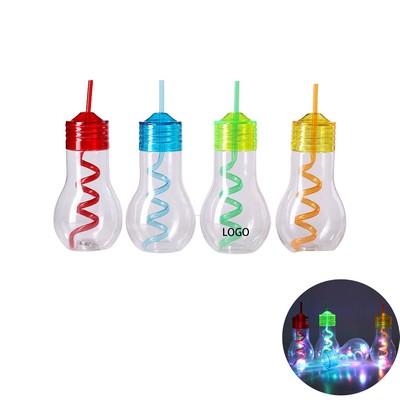 Bulb Shaped Light Up Plastic Water Bottle