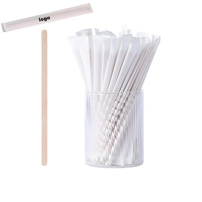 Wooden Stirring Sticks for Coffee Tea and Beverages 100 Pack