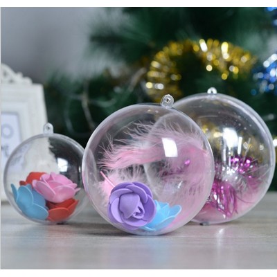3.15" Clear Acrylic Fillable Ornaments Ball Christmas Ball