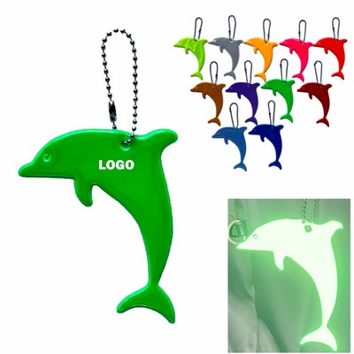 Bright Dolphin Reflective Keychain