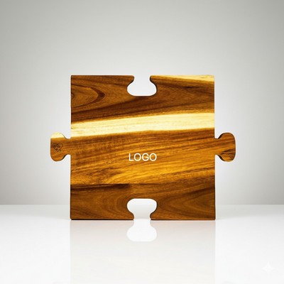 Solid Wood Puzzle Shaped Cutting Board Bread Steak Serving Tray Fruit Vegetable Chopping Board