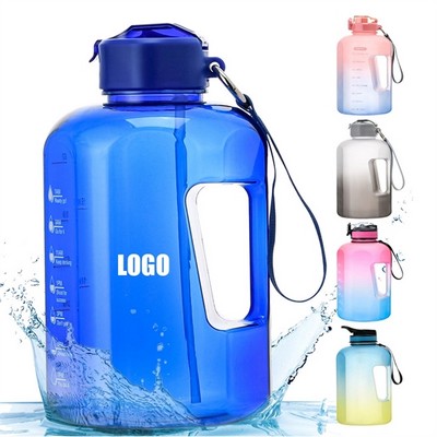 74 oz PETG Wide-Mouth Flip-Top Outdoor Sports Water Jug with Straw