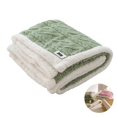 Thick Warm Plush Fleece Reversible Blanket