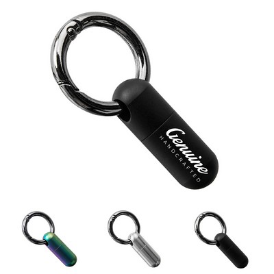 Titanium Pill Case Keychain