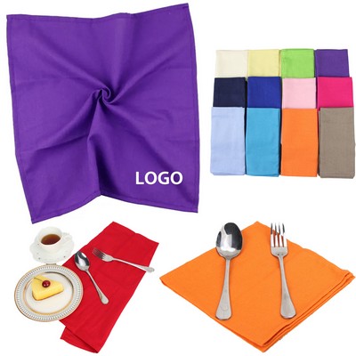 15.7" x 15.7" Linen Cotton Dinner Napkins Pads Table Cloth