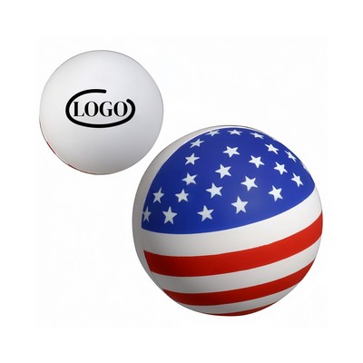 2.75" Round Shaped Stress Reliever With Flag Design-Moq 100(Delivery Within 30 Calendar Days)