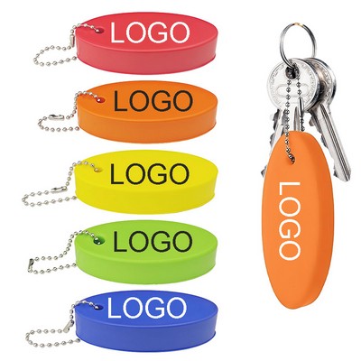 Bead Chain Floating Buoyant Oval Foam Keychain