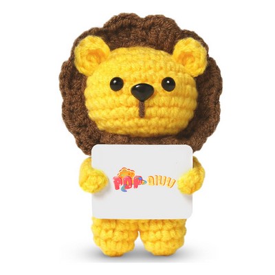 Positive Lion Mood Crochet Doll