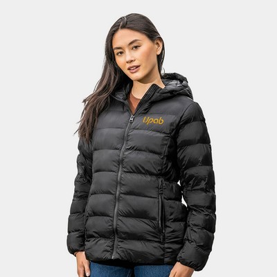 Weatherproof® Ladies Water-Resistant Puffer Jacket with Hood