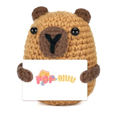 Positive Capybara Mood Crochet Doll