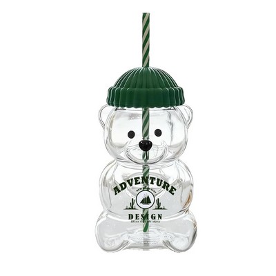 20 Oz Cute Bear Shaped Glass Tumbler