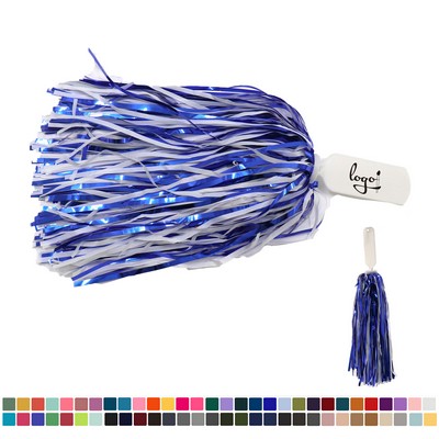 Cheerleading Poms With Plastic Handle