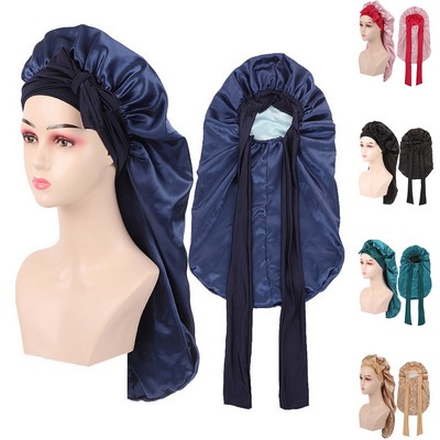Stretchy Bow Satin Hair Cap