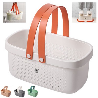 Portable Drainage Shower Caddy with Carry Handles