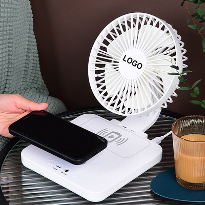 Wireless Charging Desktop Fan for Cell Phones