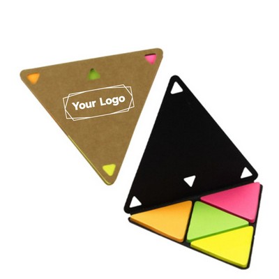 Triangular Sticky Note Set With Kraft Paper Cover