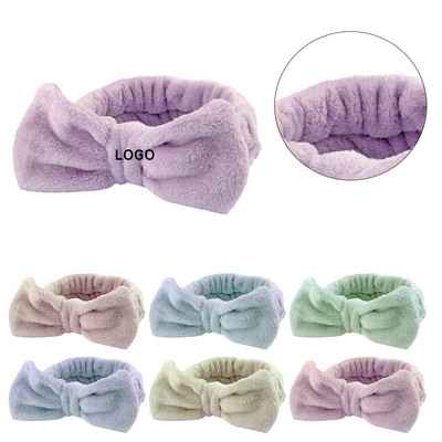 Coral Velvet Bow Tie Headbands