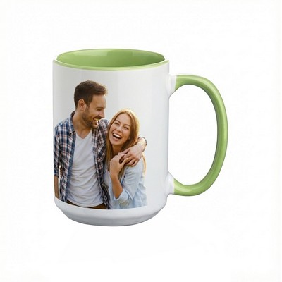 Two-Tone Glossy Photo Mug, 15 oz.