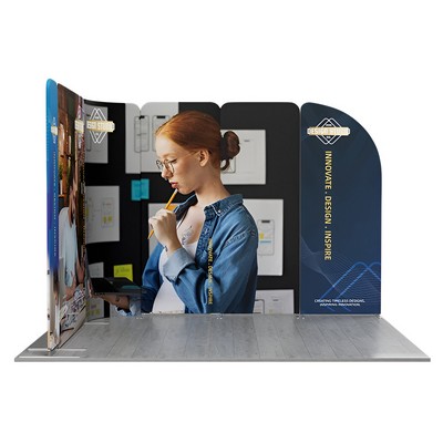 10' Magnetic Modular Fabric Displays - L Shape Sloped (Double Sided)