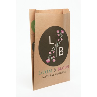 Digital Full Color 2-Sided Natural Merchant Paper Bag with Gusset (9" x 13" x 2.5")