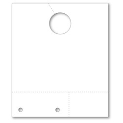 Blank White Service Dispatch Number Tag