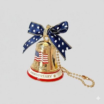 250th Anniversary Commemorative Christmas Bell Limited Edition Wrought Iron Holiday Ornament