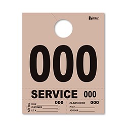 000-999 Heavy Brite™ Tan Premium Service Dispatch Number