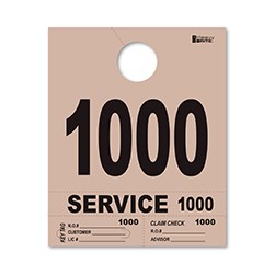 1000-1999 Heavy Brite™ Tan Premium Service Dispatch Number Tag