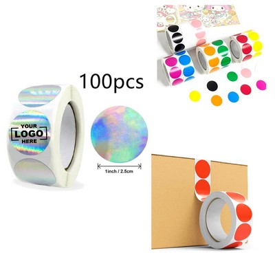 500 PCS/Roll Colored Marker Sticker Round Adhesive DIY Envelope Sealing Stickers