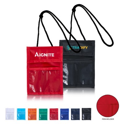 Premium Lanyard Pouch Wallet with Pen Holder