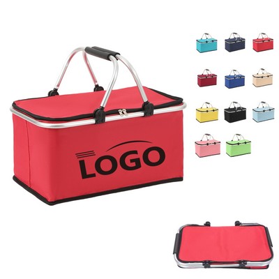 Aluminum Film Folding Picnic Shopping Basket