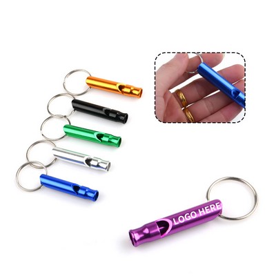Aluminum Bullet Whistle Keyring