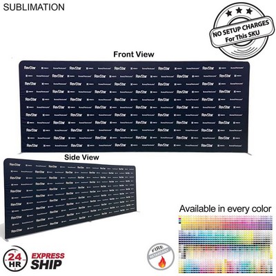 24H Express Ship -20'W x 8'H EuroFit Tension Fabric Straight Wall Display Kit, Double Sided Graphics