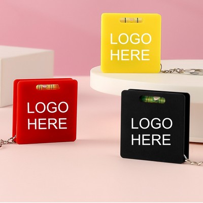 Square Tape Measure w/Level & Keychain-1 m/ 3'